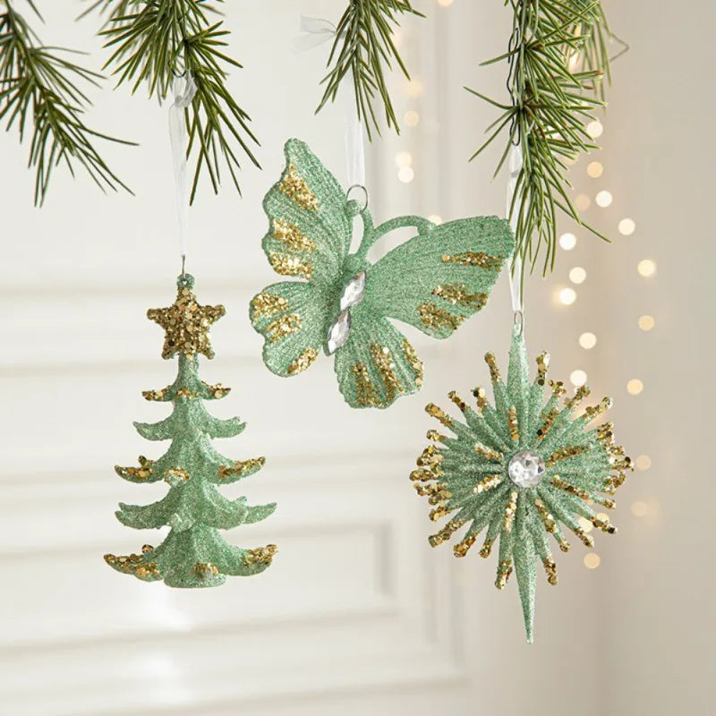 Christmas Decorations Xmas Tree Transparent Snowflake Hanging