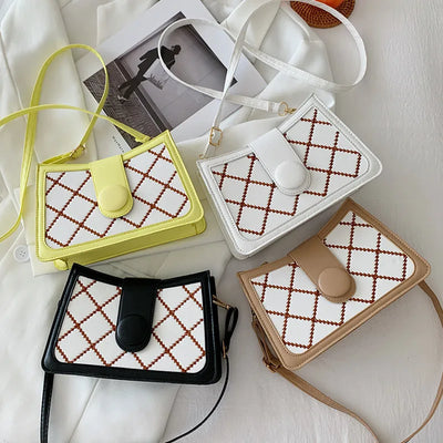 Plaid Square Underarm Bag