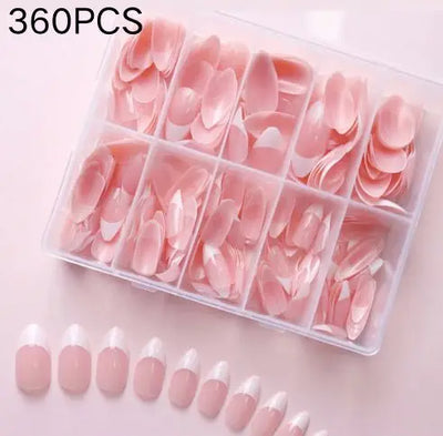 360/150pcs/box Nude Pink Almond French False Nails
