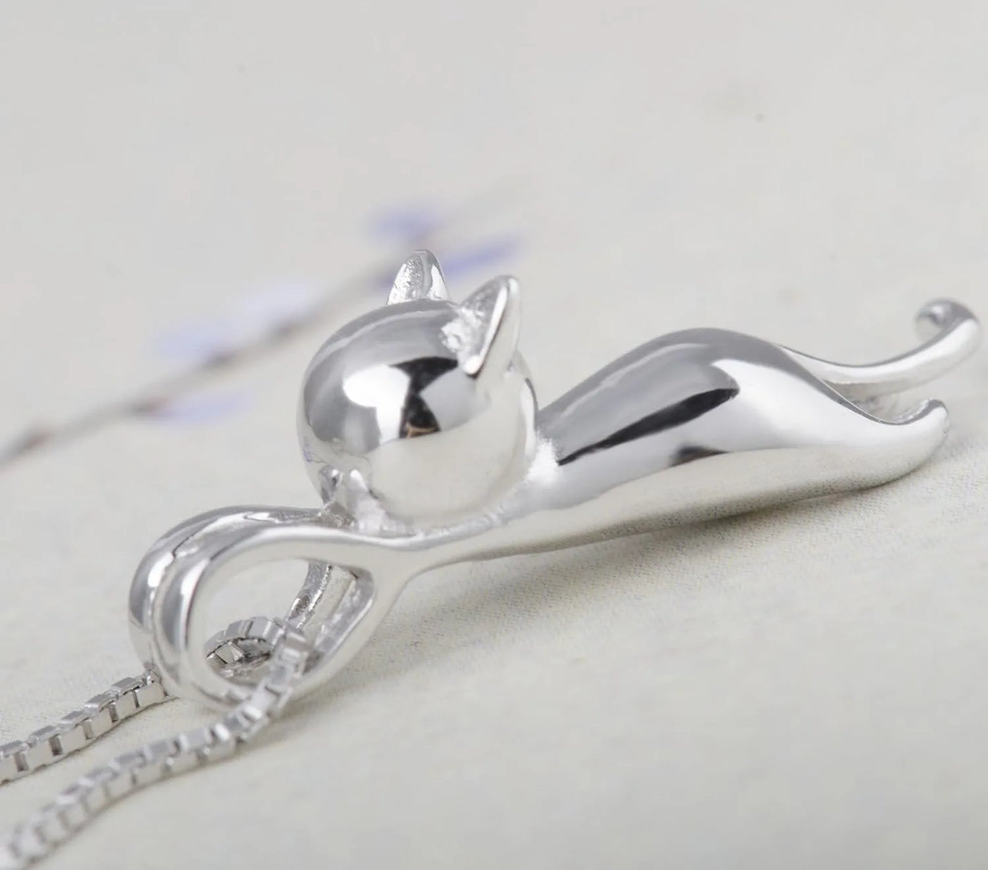Silver Plated Necklaces for Women Cat Jewelry for Women Cat Accessories