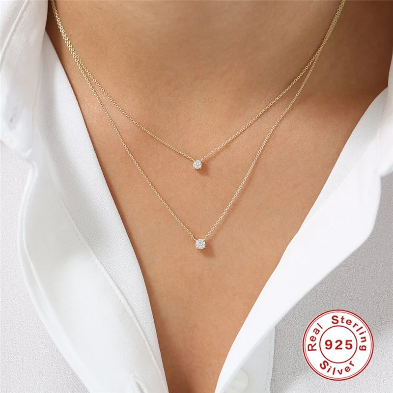 BOAKO Silver 925 Jewelry Necklace For Women