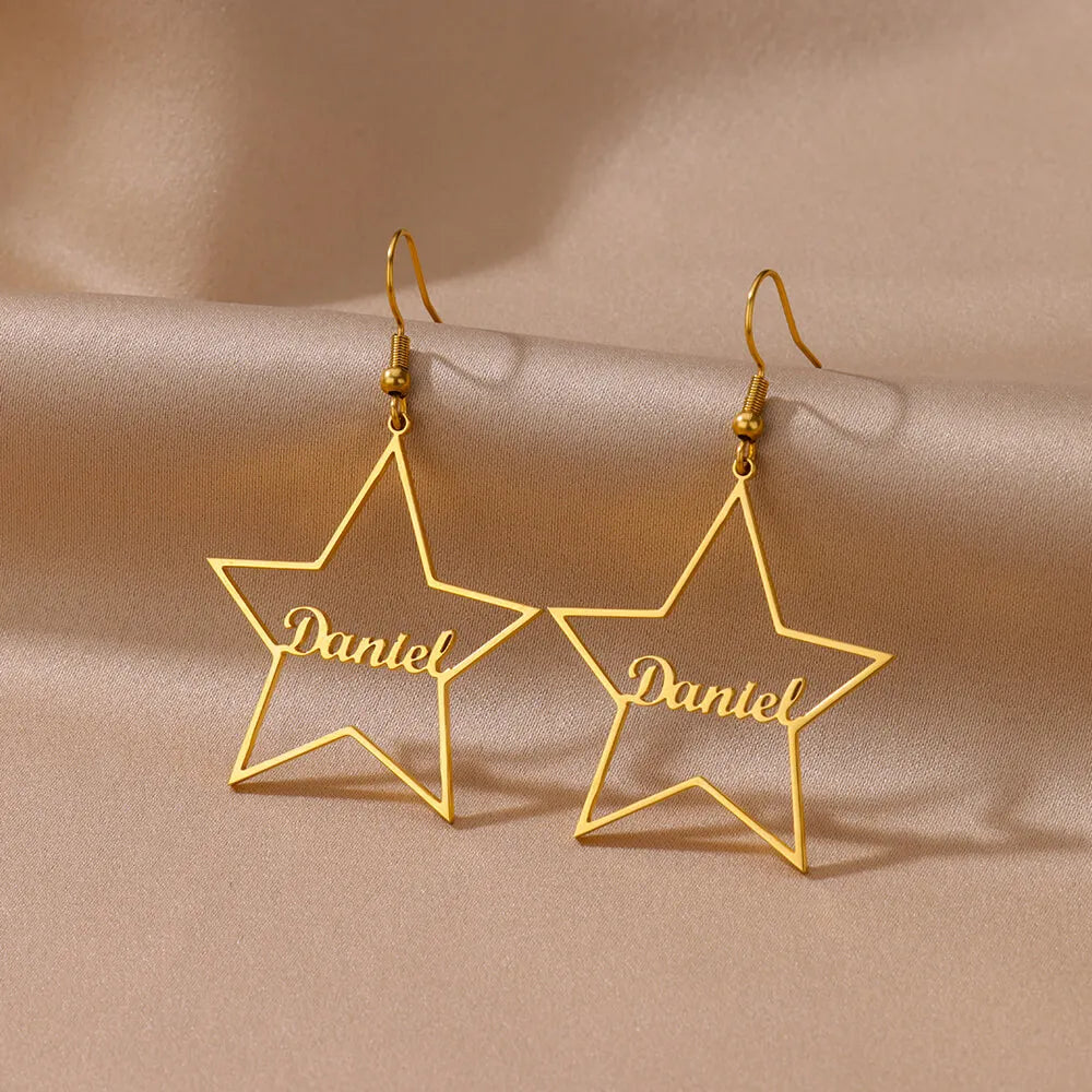 Custom name earrings