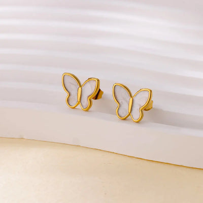 Tiny Cute Butterfly Stud Earrings for Women