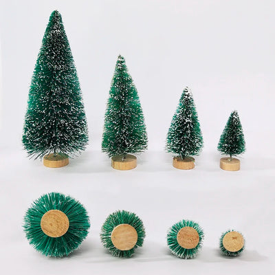 5Pcs Mini Christmas Trees Plastic Artificial Christmas Tree