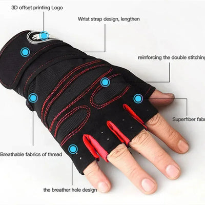 Gym Gloves for Men Women Fitness Weight Lifting Wristband Gloves