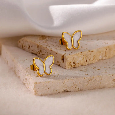 Tiny Cute Butterfly Stud Earrings for Women