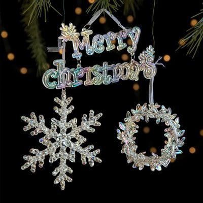 Christmas Decorations Xmas Tree Transparent Snowflake Hanging