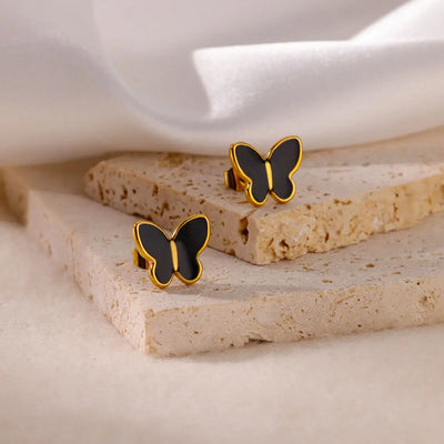 Tiny Cute Butterfly Stud Earrings for Women