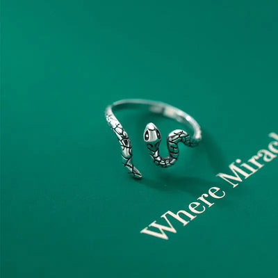 Silver Snake Rings For Women Engagement Luxury