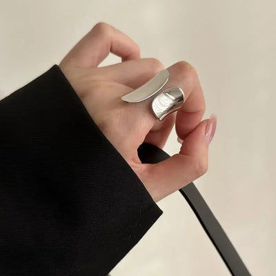 Modern Jewelry Cool Hiphop Style Silver Color Cuff Rings