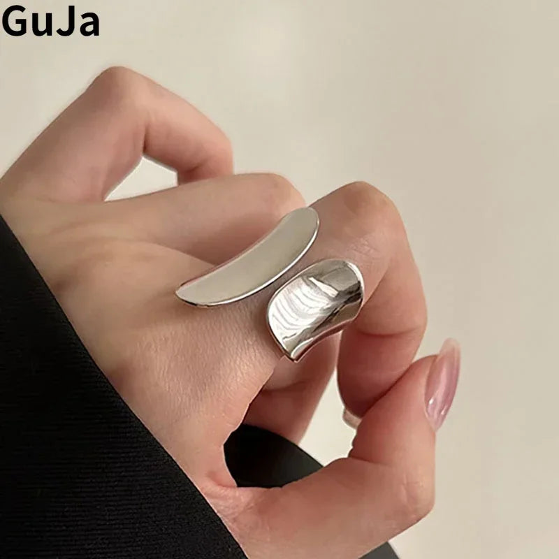 Modern Jewelry Cool Hiphop Style Silver Color Cuff Rings