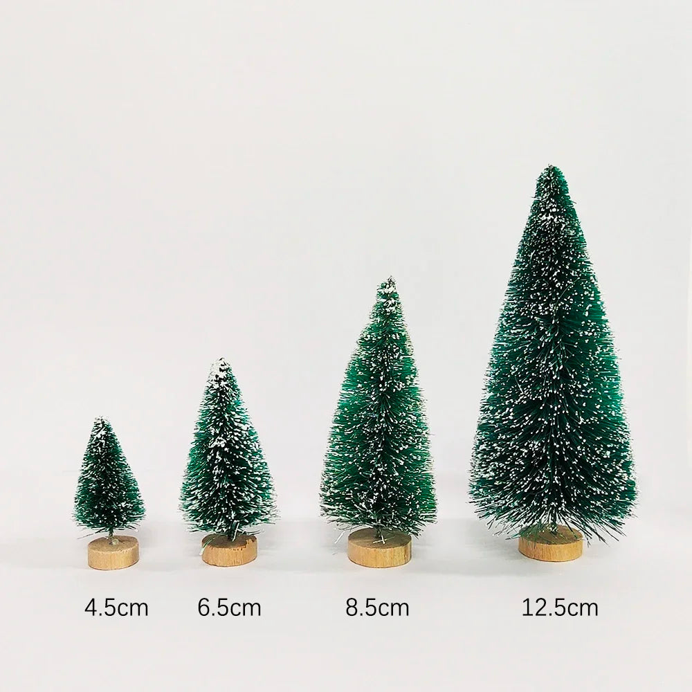 5Pcs Mini Christmas Trees Plastic Artificial Christmas Tree