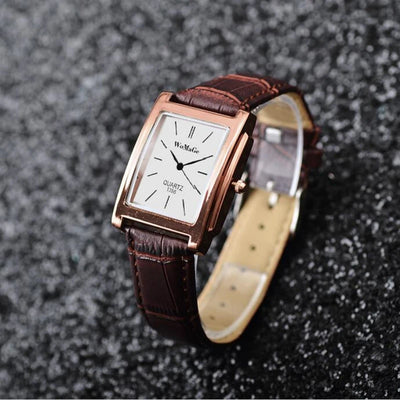 Top Brand Men's Watch Luxury Square Metal case