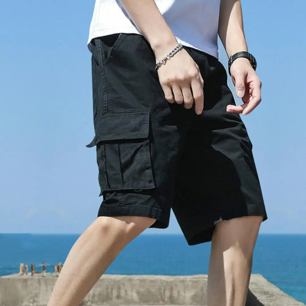 Men Shorts Men's Cargo Shorts with Multiple Pockets