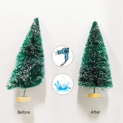 5Pcs Mini Christmas Trees Plastic Artificial Christmas Tree