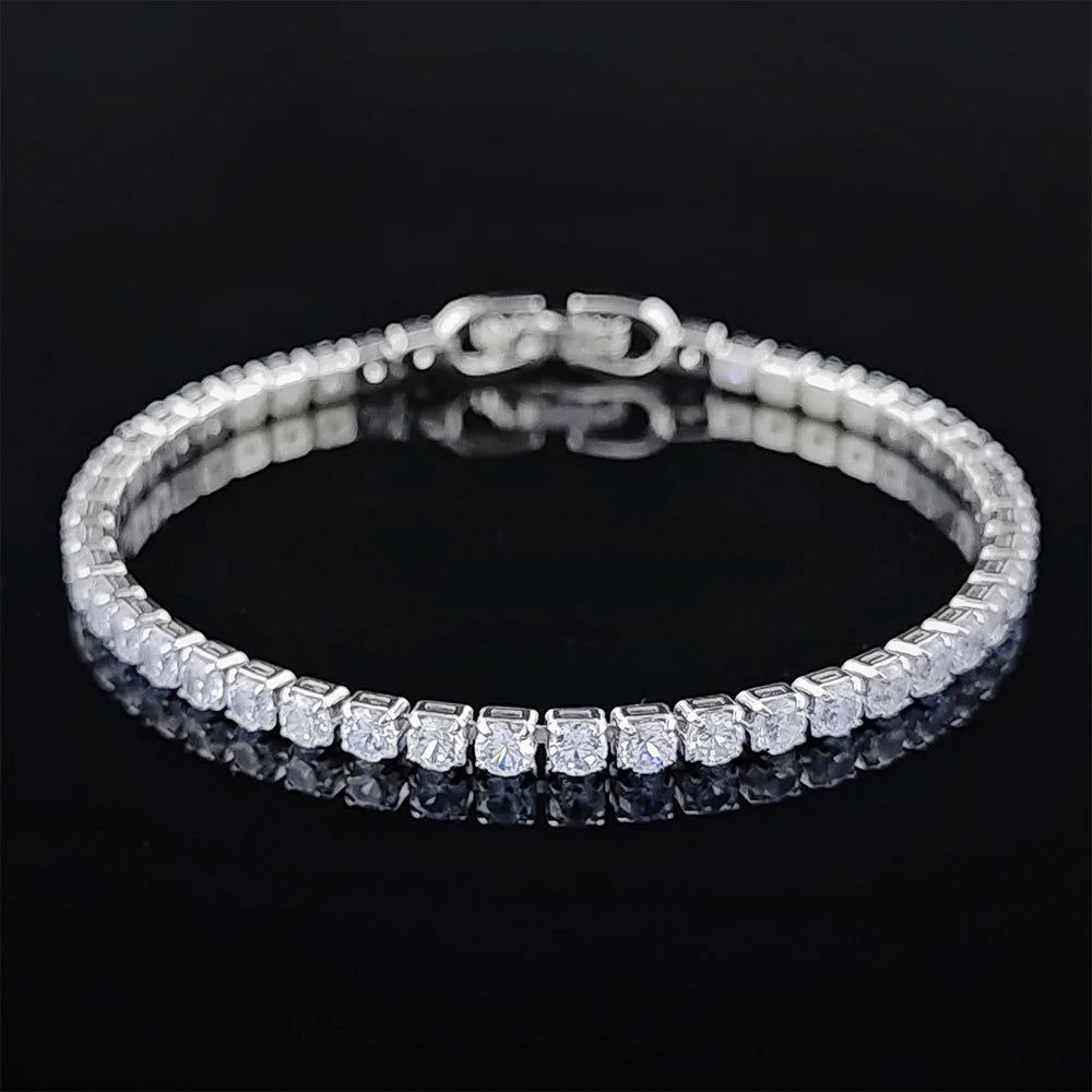 New Luxury Silver Color on Hand 4MM 17CM