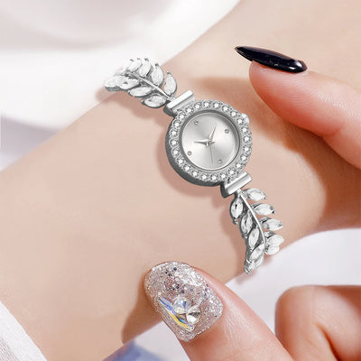 6PCS Silver Women Watch Light Luxury