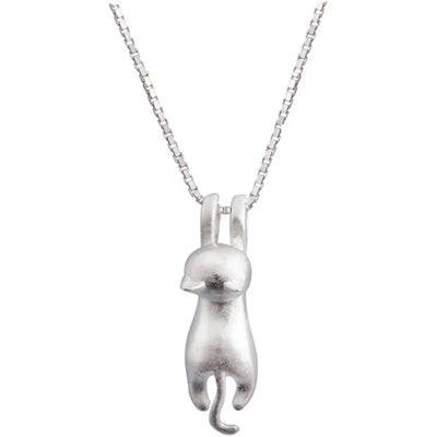 Silver Plated Necklaces for Women Cat Jewelry for Women Cat Accessories