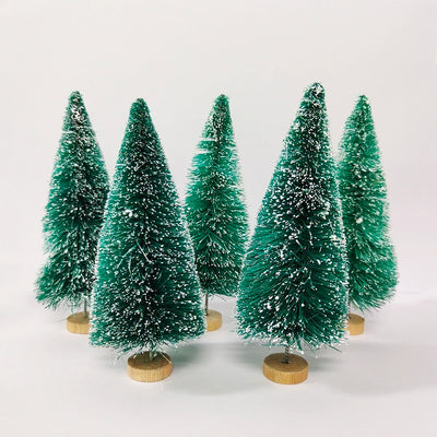 5Pcs Mini Christmas Trees Plastic Artificial Christmas Tree