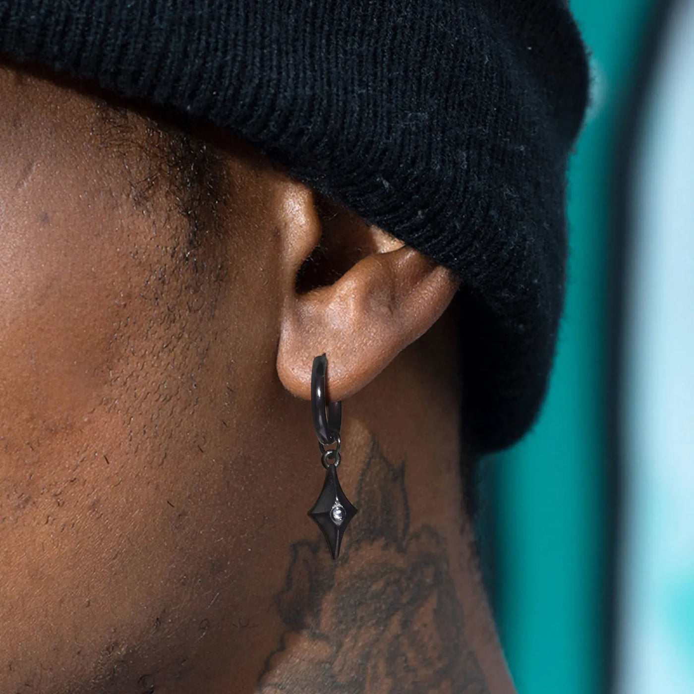 Rhombus Earrings for Men,