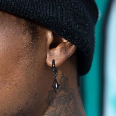 Rhombus Earrings for Men,