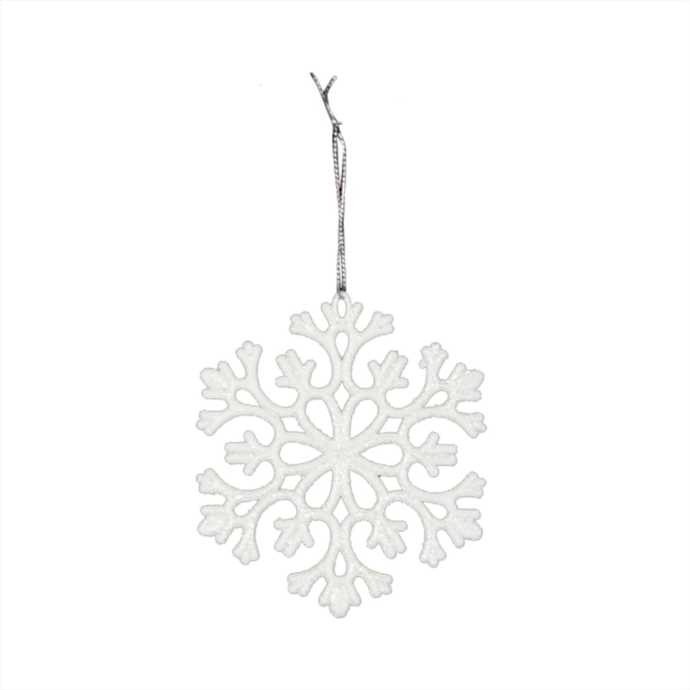 Christmas Snowflake Ornament Plastic White Christmas Tree Decoration