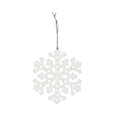 Christmas Snowflake Ornament Plastic White Christmas Tree Decoration