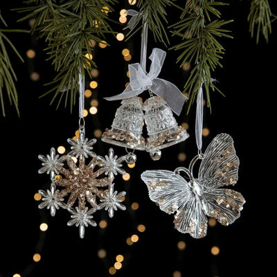 Christmas Decorations Xmas Tree Transparent Snowflake Hanging