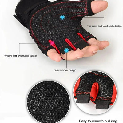 Gym Gloves for Men Women Fitness Weight Lifting Wristband Gloves