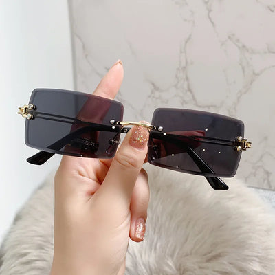 Rimless Rectangle Sunglasses