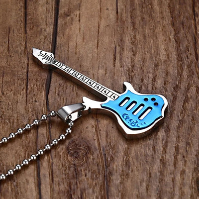 Trendy Guitar Necklace Pendant