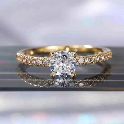 Sterling Silver Wedding Engagement Ring for Women