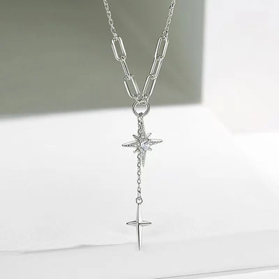 Silver Color Y Necklace For Women Fashion