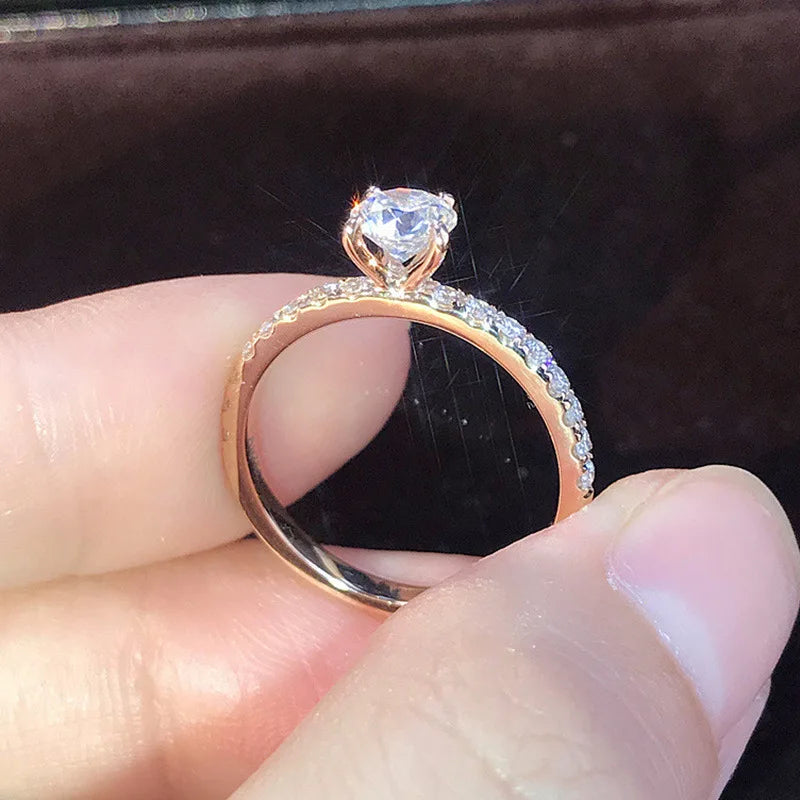 Sterling Silver Wedding Engagement Ring for Women