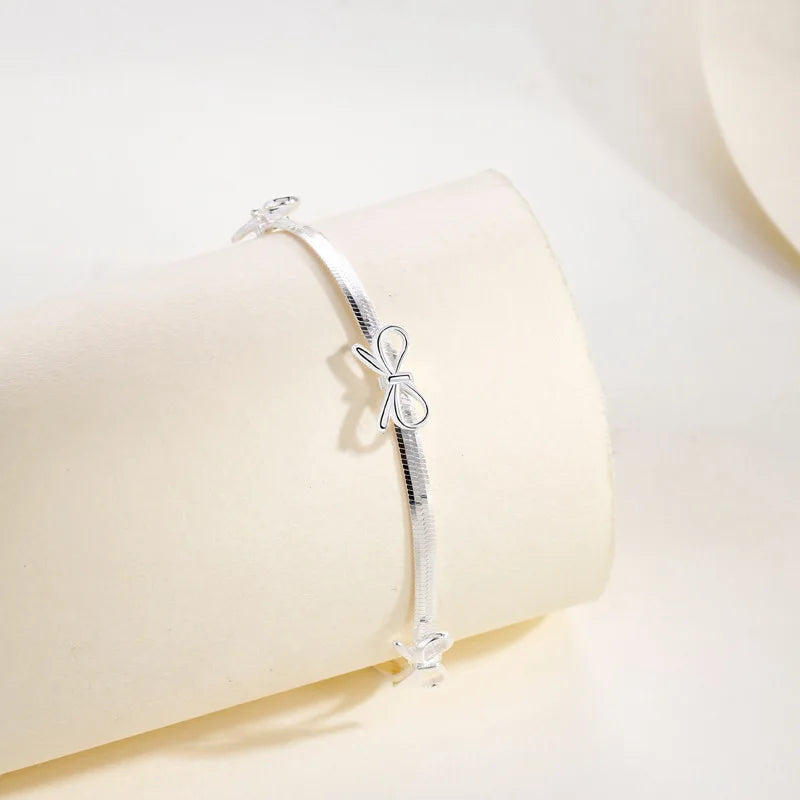 Silver Color Bow bracelet