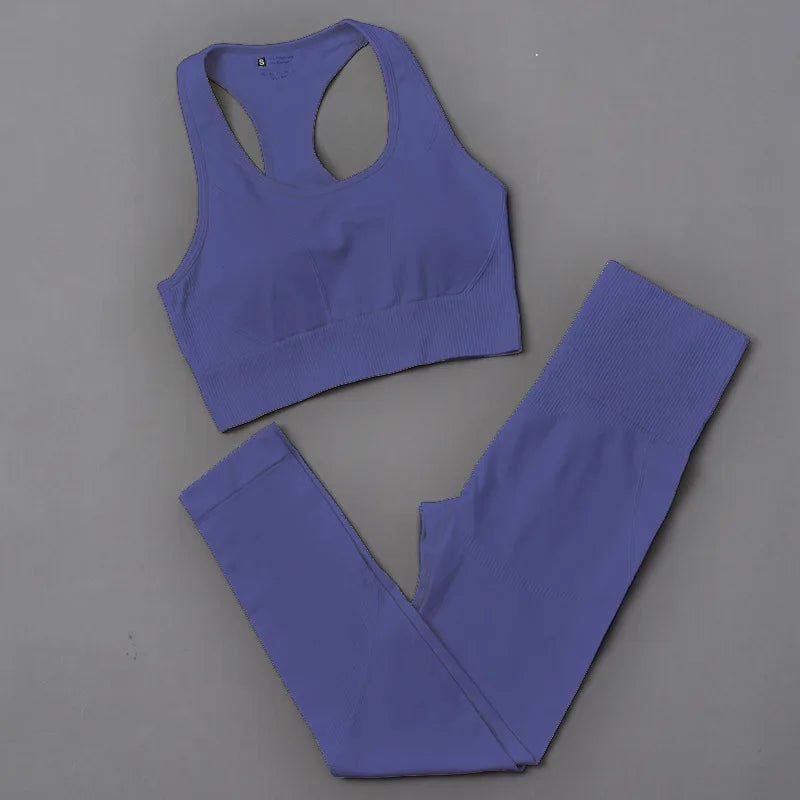 Doyoueven Seamless Women Yoga Set Workout Sportswear