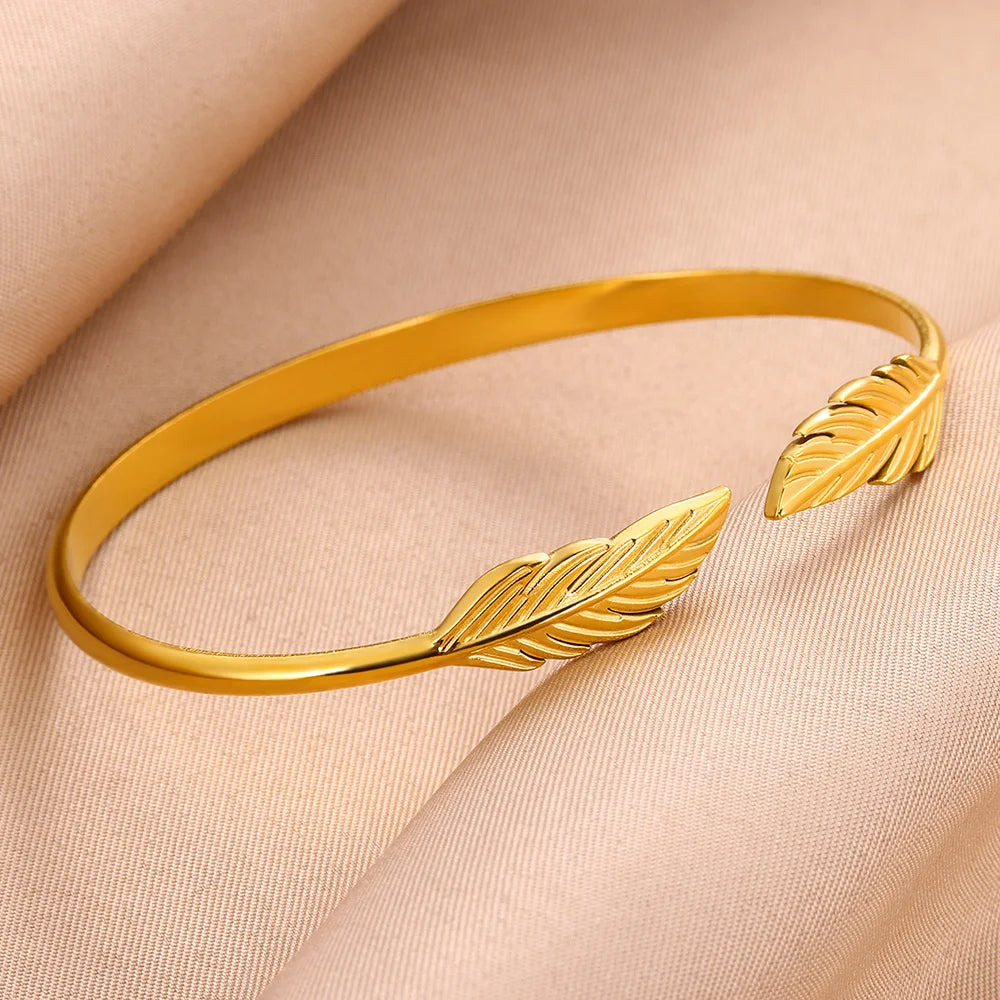 Stainless Steel Bracelets for Women Luxury Gold Color Snake Bangle