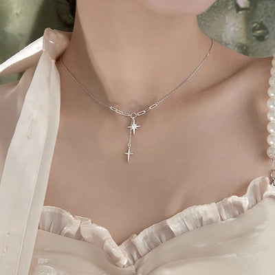 Silver Color Y Necklace For Women Fashion