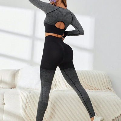 Women's 2pcs Gym Yoga Suit Tight Fitting Sports Set