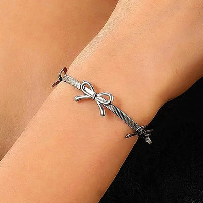 Silver Color Bow bracelet