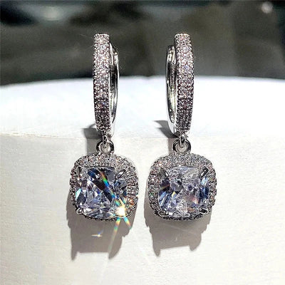 Silver 925 Jewelry with gemstone Diamond earrings
