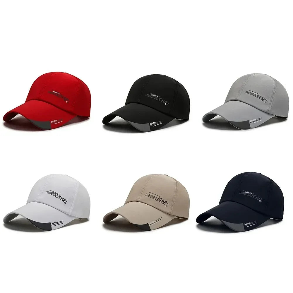 1pc Men's Long Brim Baseball Cap Fishing Clothing Sun Visor Waterproof