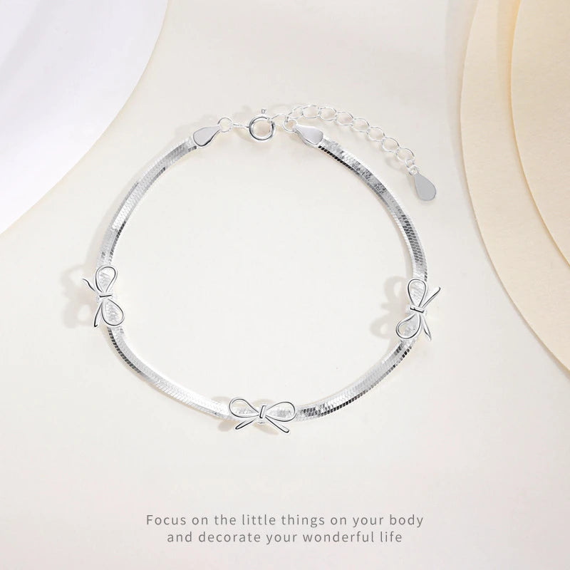 Silver Color Bow bracelet