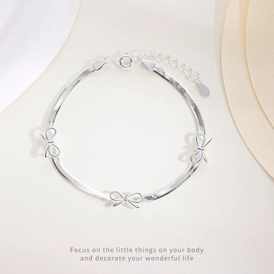 Silver Color Bow bracelet