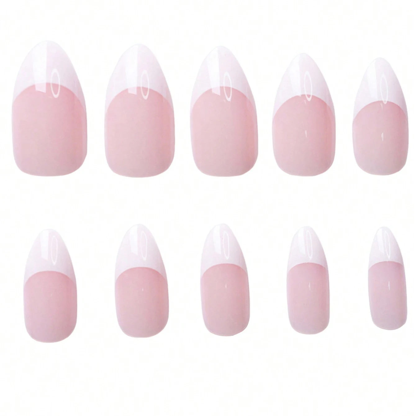360/150pcs/box Nude Pink Almond French False Nails