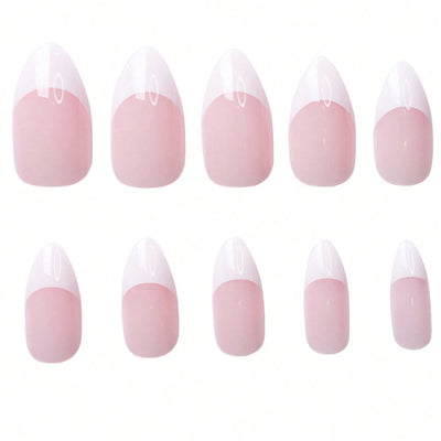 360/150pcs/box Nude Pink Almond French False Nails