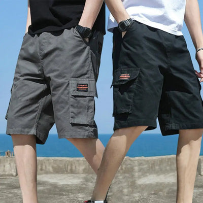 Men Shorts Men's Cargo Shorts with Multiple Pockets