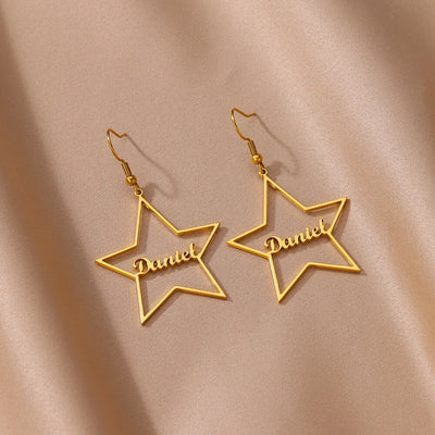 Custom name earrings