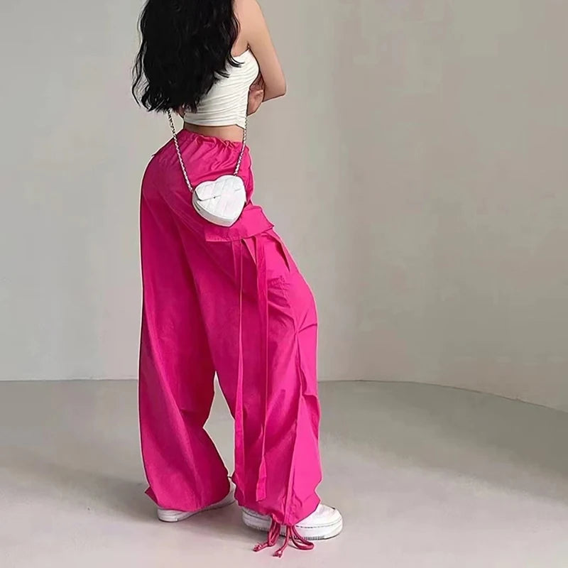 Loose Wide-leg Overalls Couples Casual  Women's Pants