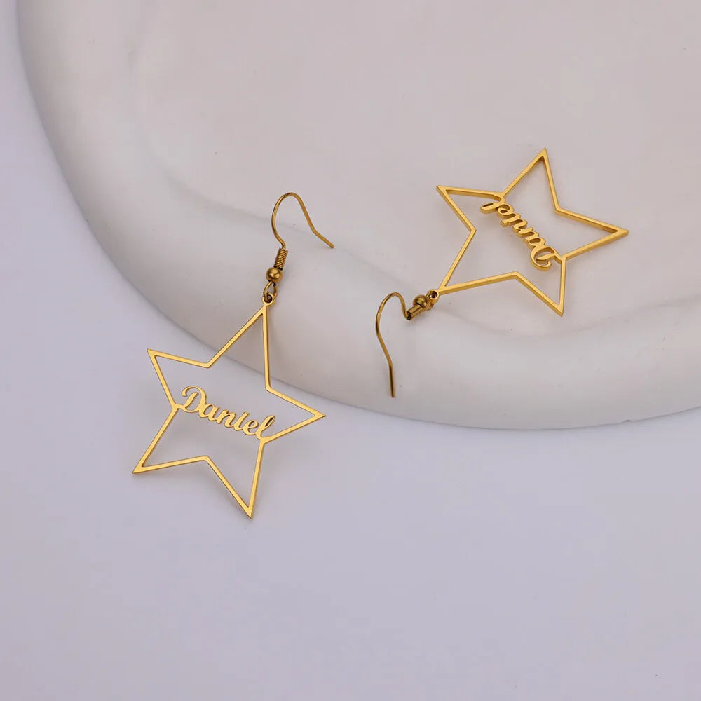 Custom name earrings